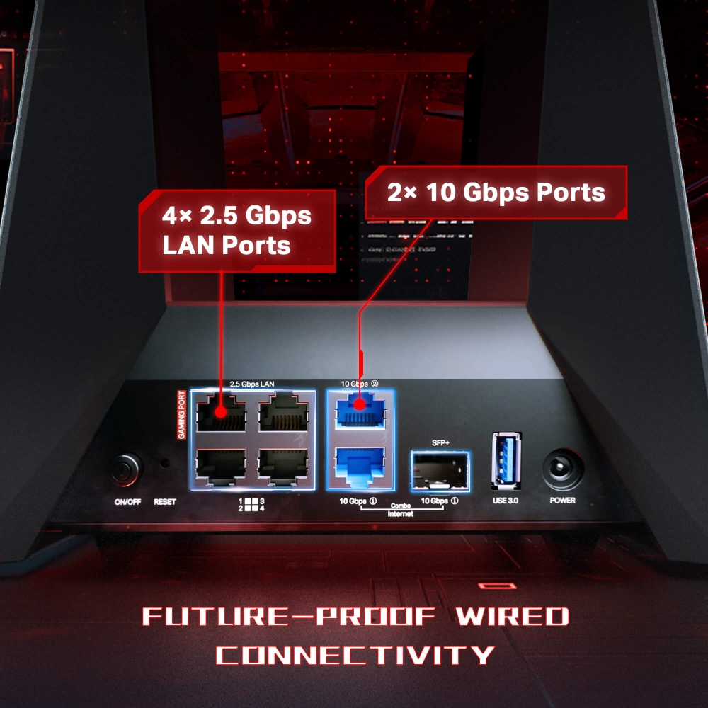 Router WiFi 7 TP-Link Archer GE800 Tri-Band 19Gbps Gaming - imagine 6