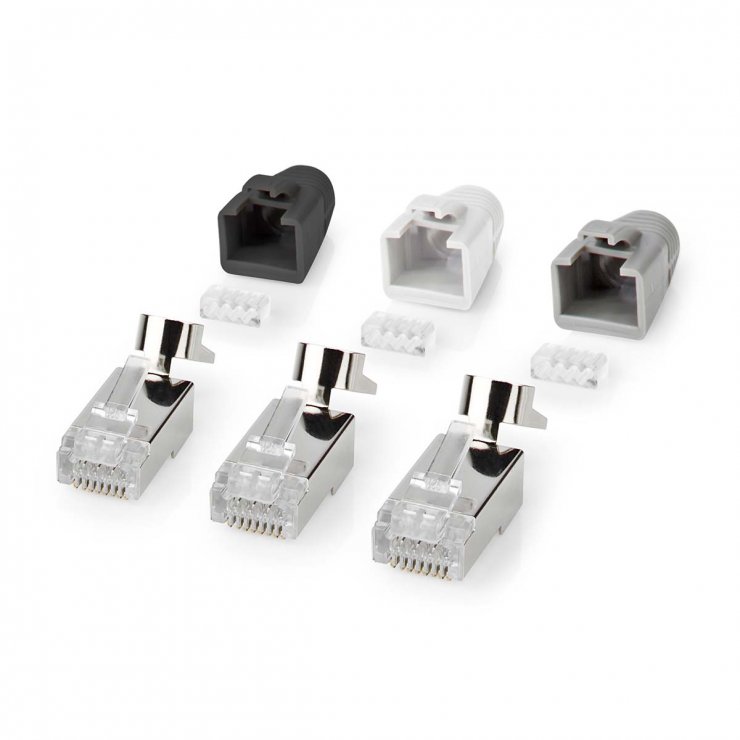 Set 10 Conectori RJ45 Pass-Through CAT7 Nedis