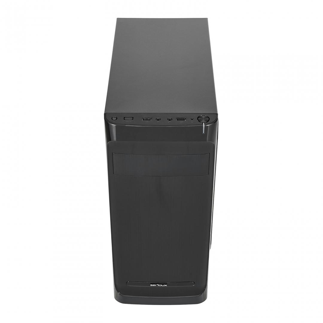 Carcasa PC Serioux CLASSIC Middle Tower ATX Negru - Ventilator Inclus - imagine 3