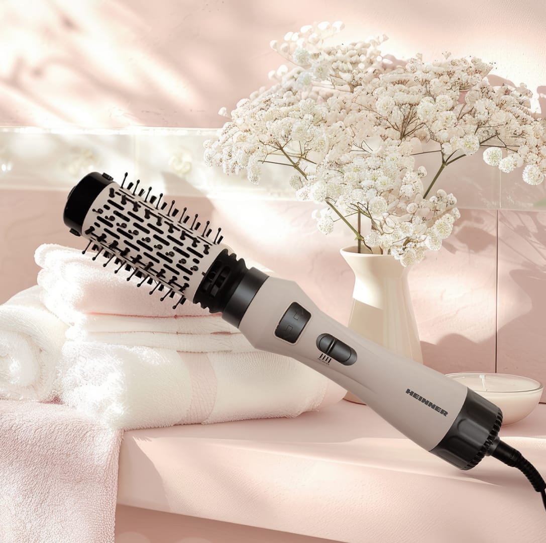 Perie Rotativa Heinner HAB-R12RDC-PNK2, 1200W, Ceramică, Roz - imagine 7