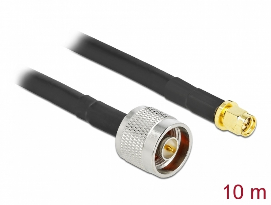 Cablu Low Loss N-SMA 10m Delock