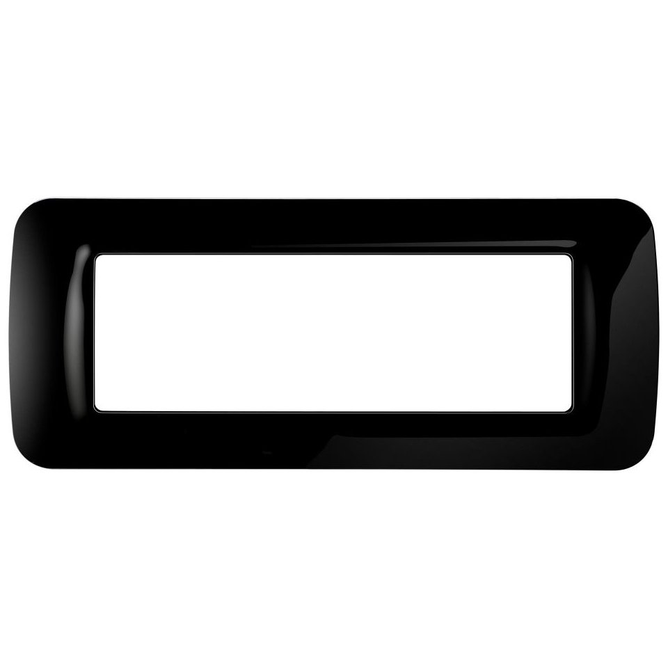 Rama 6 Module Gewiss System TOP, Negru