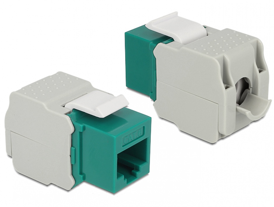 Modul Keystone RJ45 LSA Cat.6 UTP Verde, Delock