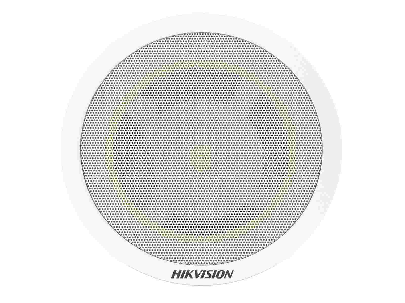 Difuzor tavan IP Hikvision DS-QAZ1206G1-BE, 6W, 8 Ohm, 300Hz-15kHz, PoE 802.3at, Bluetooth, 100dB, alb