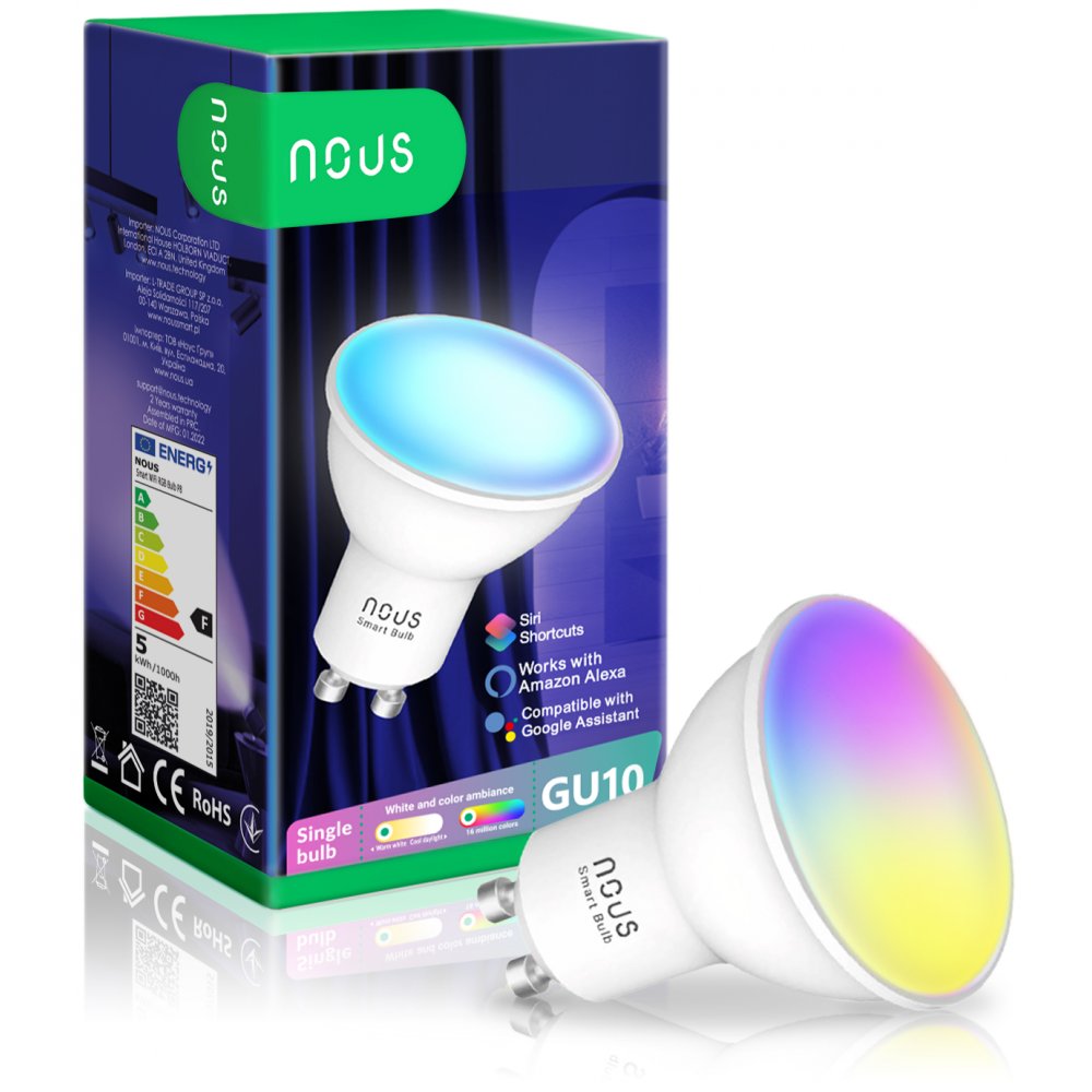 Bec LED RGB Smart Nous P8 GU10, App Control - imagine 1