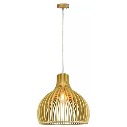 Pendul Tavan Lemn V-TAC E27, Design Natural