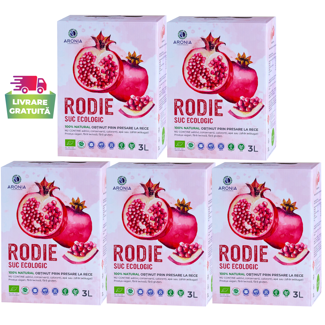 Suc de Rodie 100% Natural ECO 3L x 5, Aronia Charlottenburg