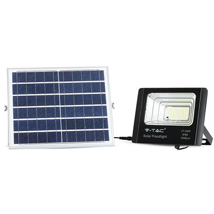 Reflector LED 16W 6000K cu incarcare solara V-TAC