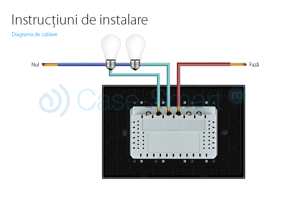 Intrerupator Dublu cu Variator Touch Livolo - imagine 4