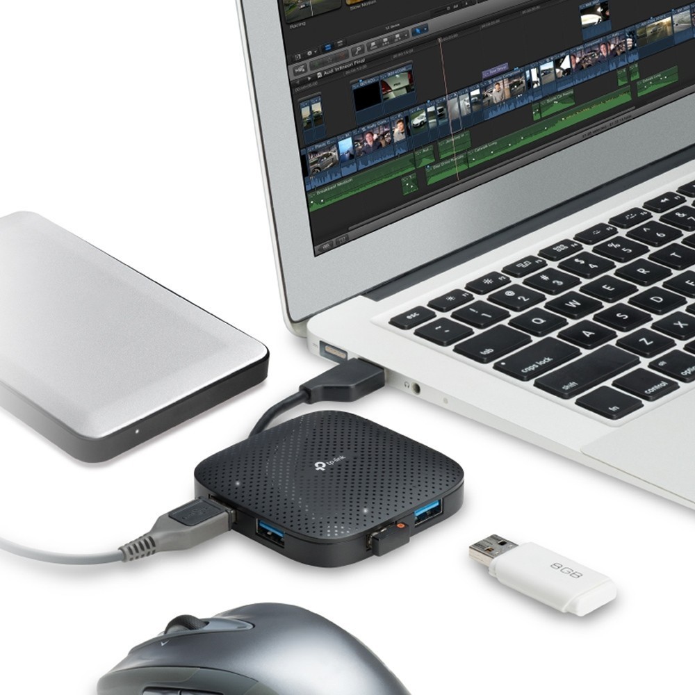 Hub USB TP-Link UH400, 4 Porturi USB 3.0, Negru - imagine 4