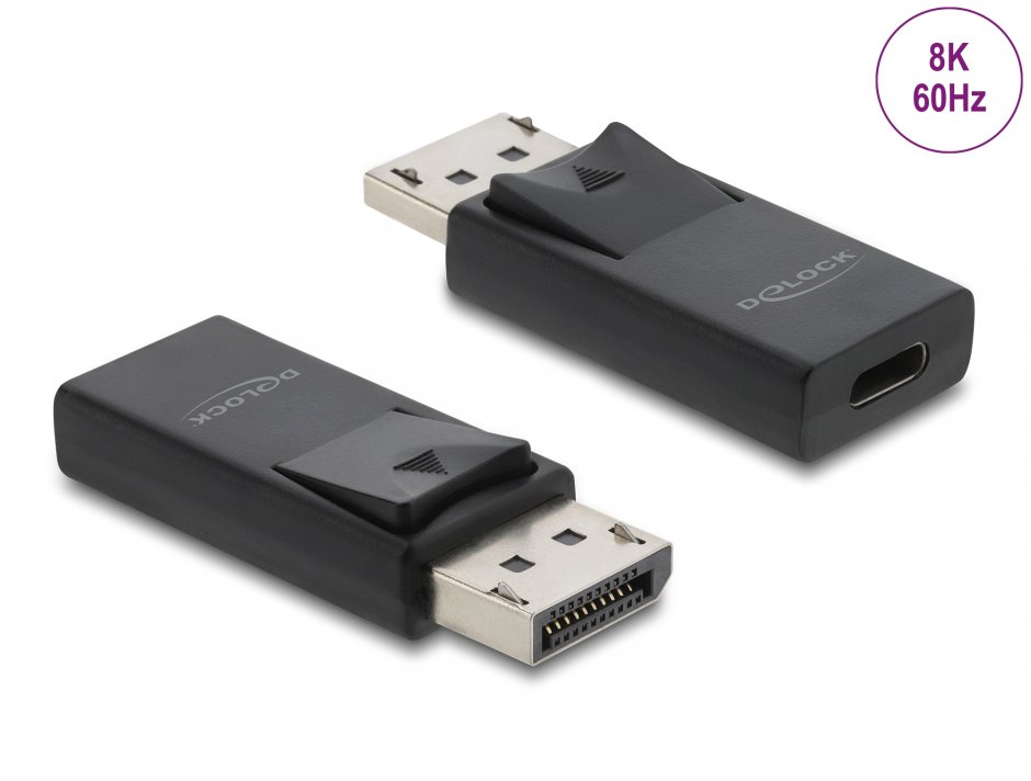 Adaptor USB-C la DisplayPort 8K60Hz, Delock 61078