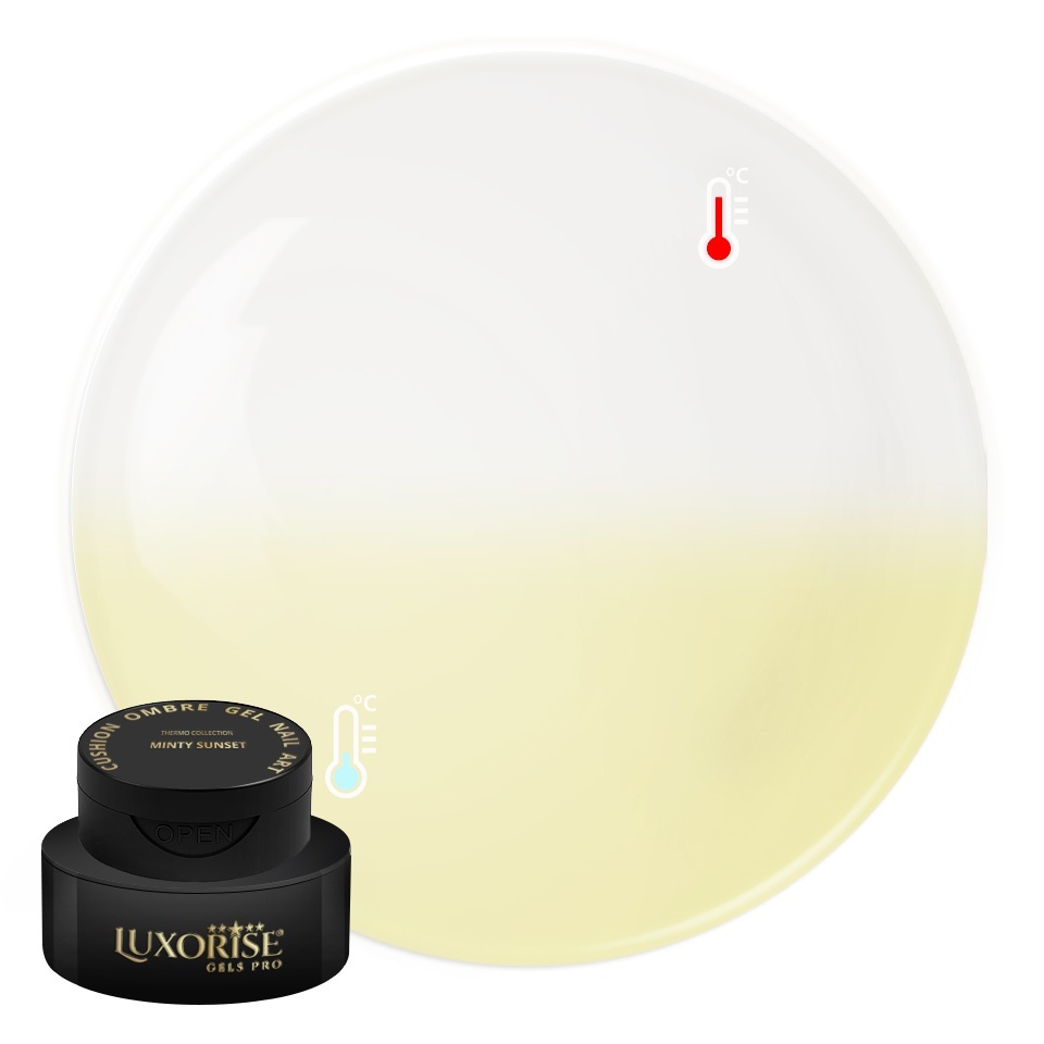 Gel UV Nail Art Babyboomer LUXORISE Cushion Ombre Thermo - Minty Sunset, 2ml