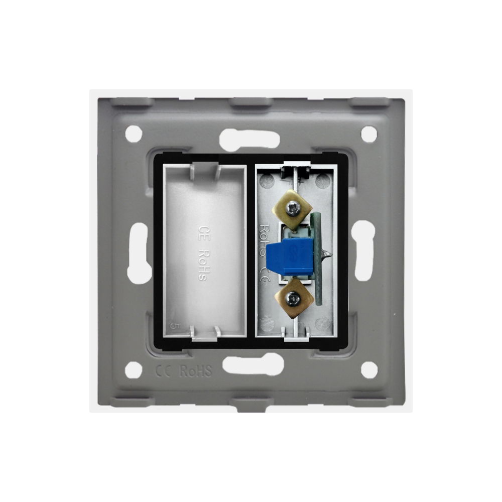 Priza USB + Blank Rama Sticla LUXION, Alba - imagine 5