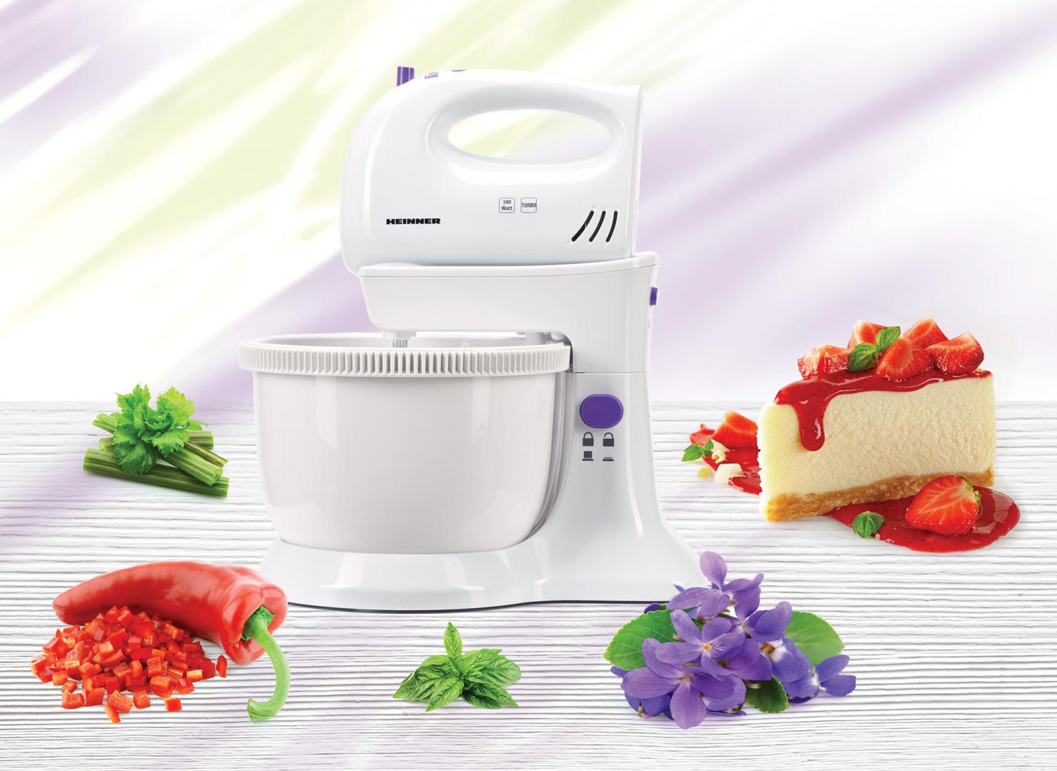 Mixer cu Bol Heinner HMB-350UV 300W Ultraviolet - 5 Viteze - imagine 3