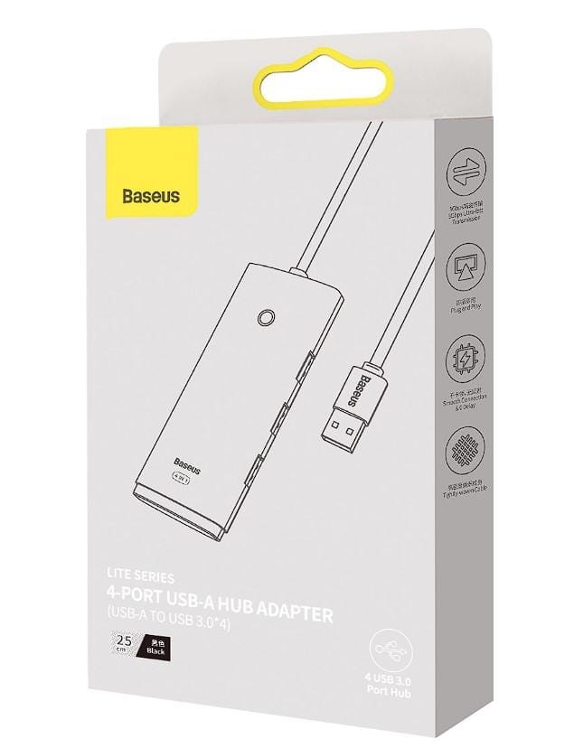Hub USB 3.0 Baseus Lite 4 Porturi Negru - 5Gbps - imagine 4