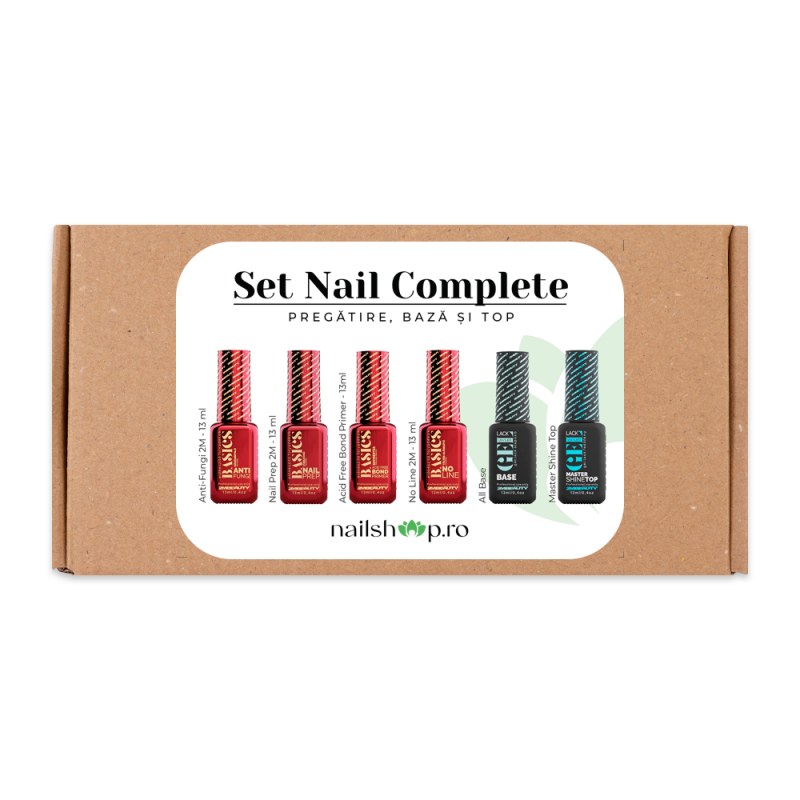 Set Nail Complet 2M Nailshop | Pregatire, Baza, Top