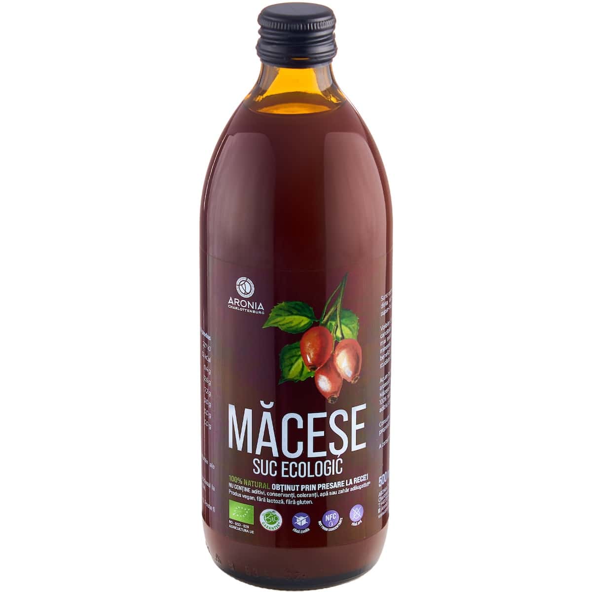 Suc de Măceșe Ecologic 500ml | Aronia Charlottenburg