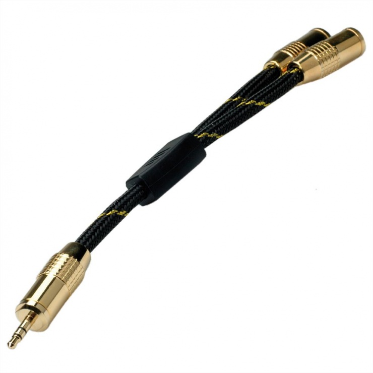 Spliter Audio Roline 3.5mm la 2x Jack 0.15m