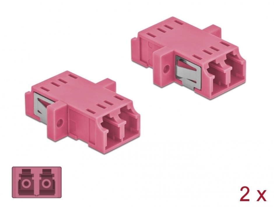 Set 2 Cuple LC Duplex OM4 Delock