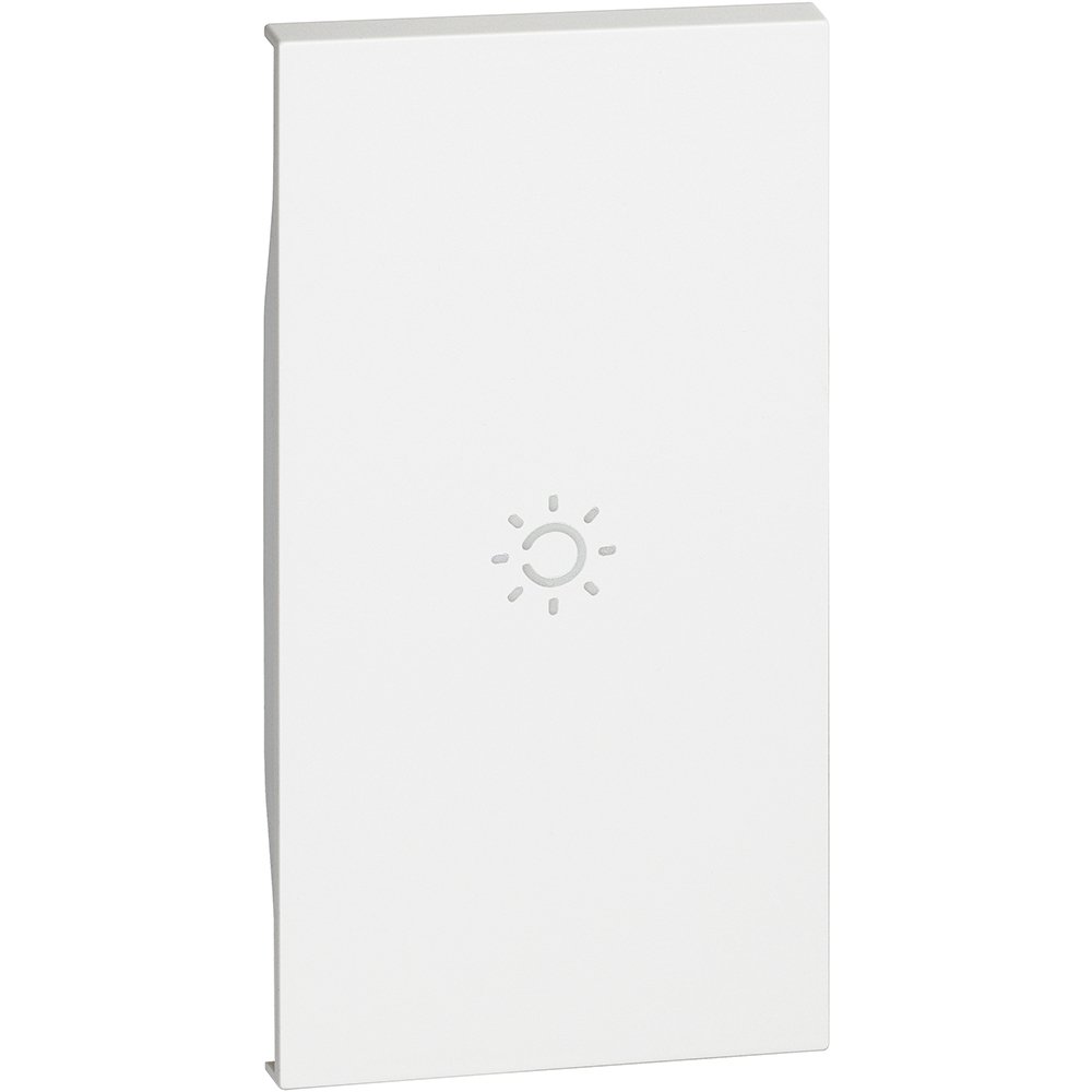 Tastă iluminabilă Bticino Living Now, 2 module, Alb