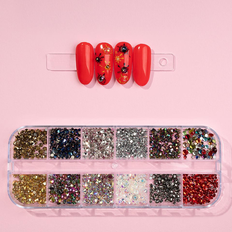 Strasuri Unghii LUXORISE Rainbow Crystals 12 Modele