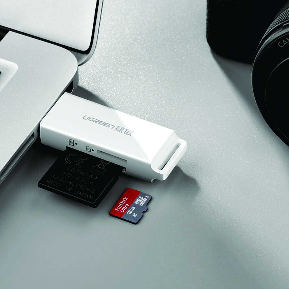 Cititor Carduri Ugreen USB 3.0 Alb - imagine 3