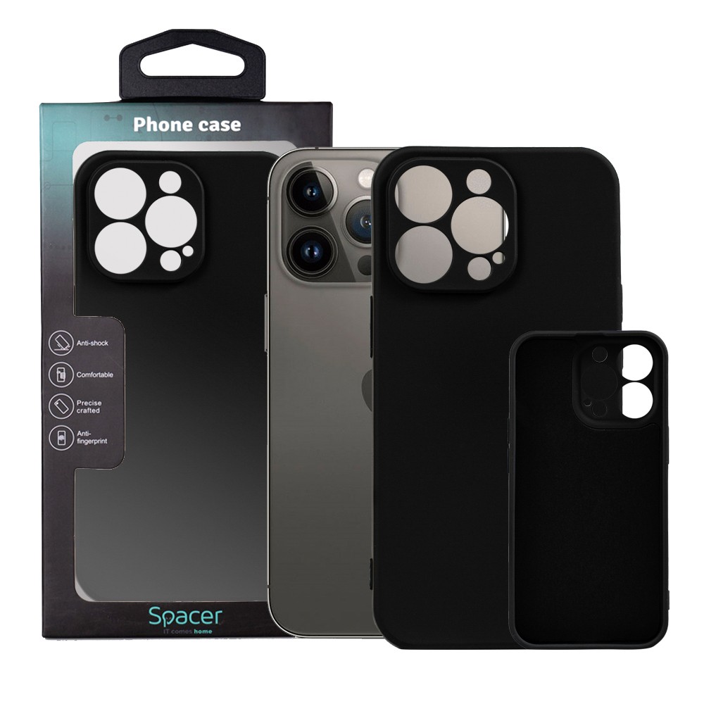 Husa Spacer iPhone 13 Pro TPU Negru