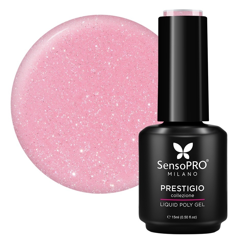 Polygel Lichid SensoPRO Milano PRESTIGIO, Rose Crush, 15ml