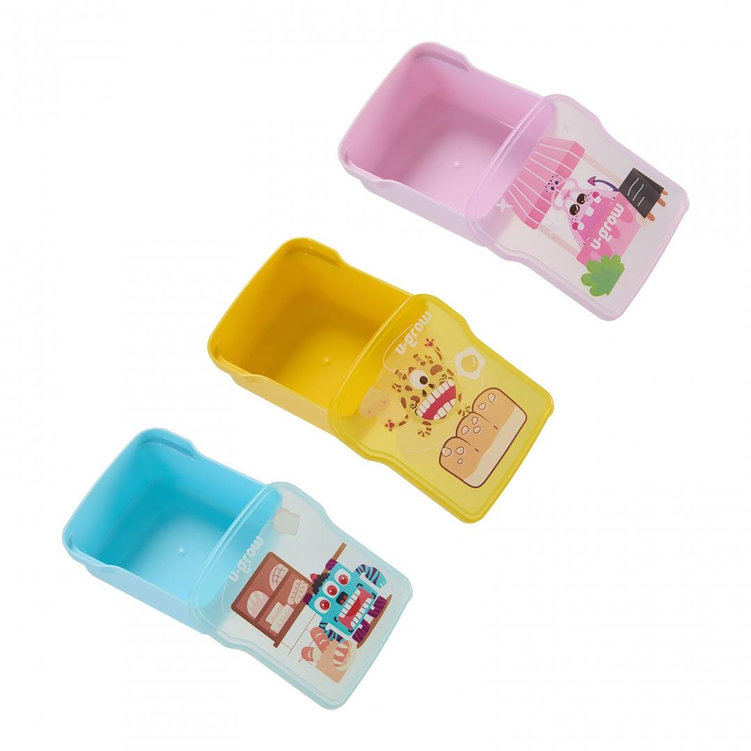 Set 3 Caserole Copii U-Grow 300ml - Fără BPA, Multicolor - imagine 7