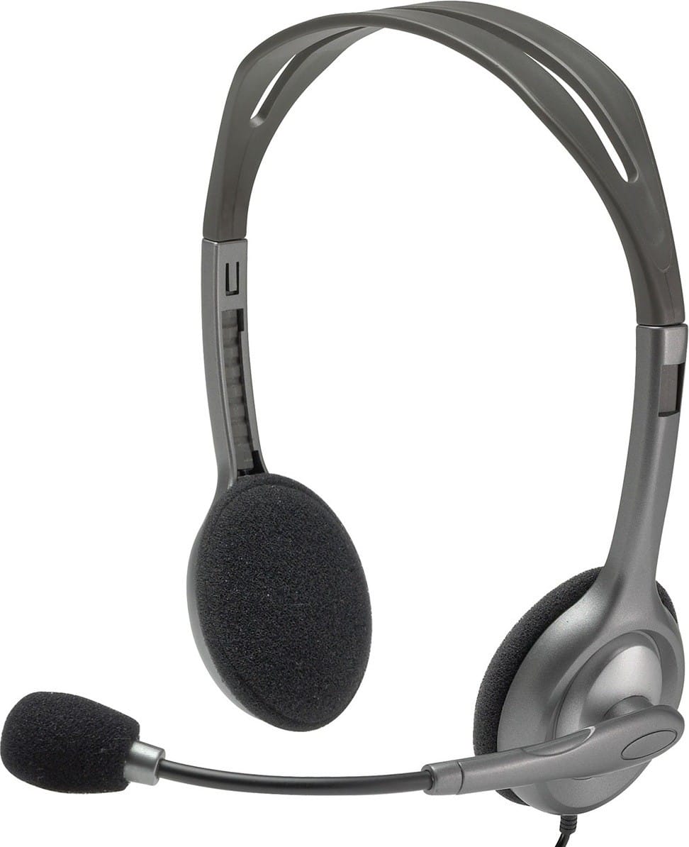 Căști Logitech H111 cu Fir, Microfon Ajustabil, Negru - imagine 2