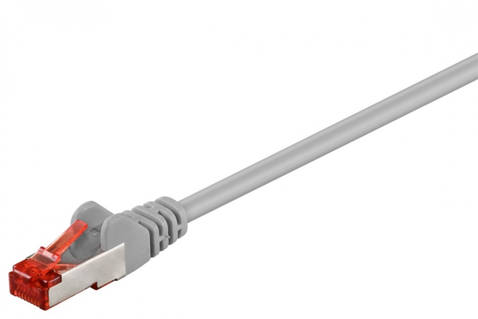 Cablu RJ45 CAT 6 S/FTP 0.15m Gri, Goobay