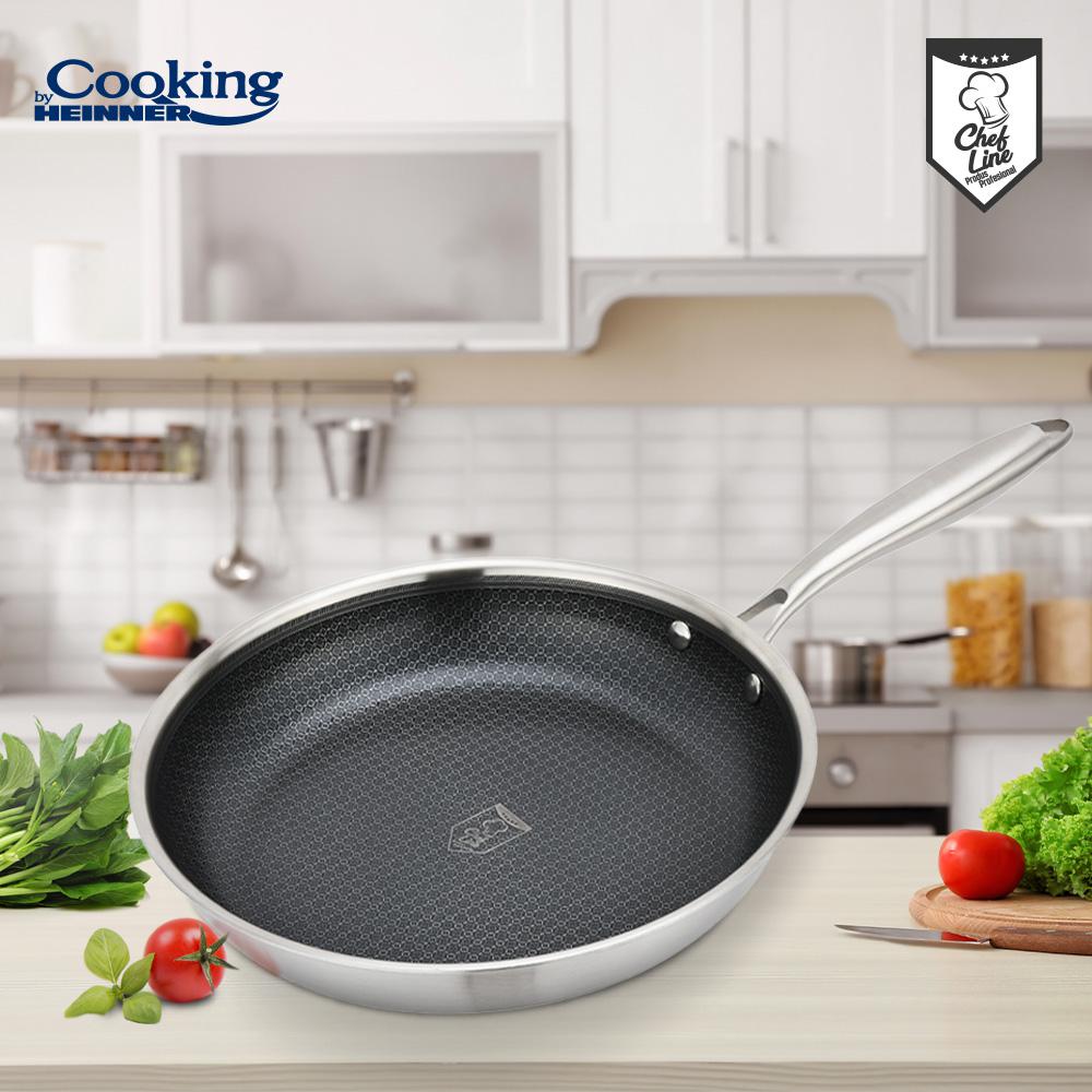 Tigaie Inox Heinner Titanium3 30cm - 3 Straturi Profesională - imagine 4