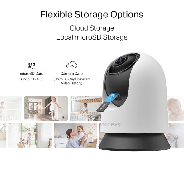 Cameră Supraveghere MERCUSYS MC230 Wi-Fi 3K Pan/Tilt Audio - imagine 7
