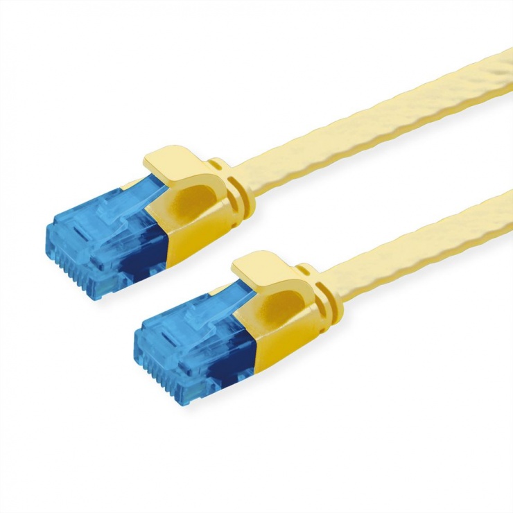 Cablu RJ45 Flat 5m Galben Cat.6A Value