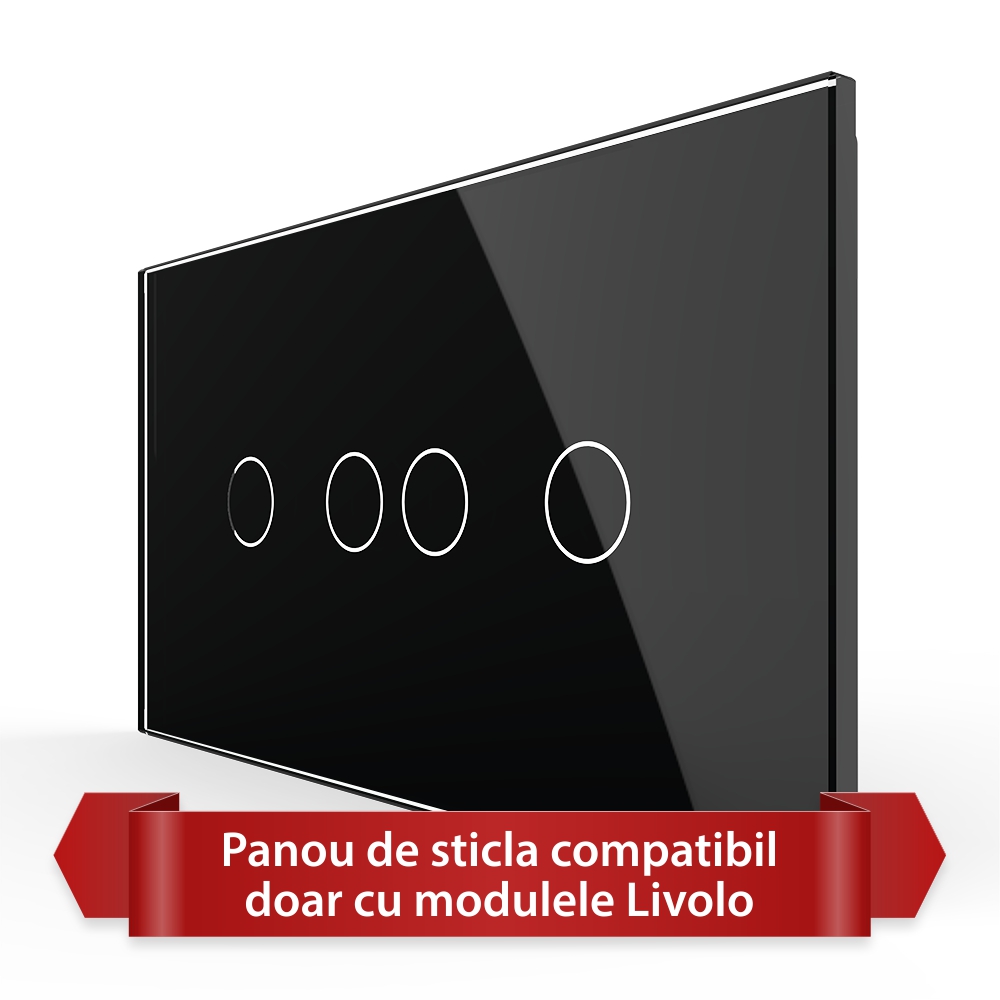 Panou Touch Livolo Dublu+Dublu, Sticlă - imagine 5