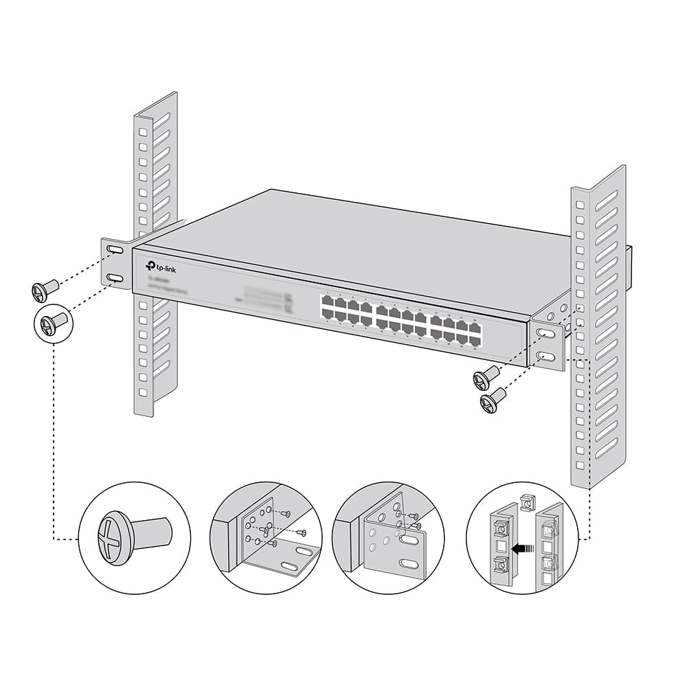 Kit Montare Rack TP-LINK pentru Switch-uri 19 inch - imagine 6