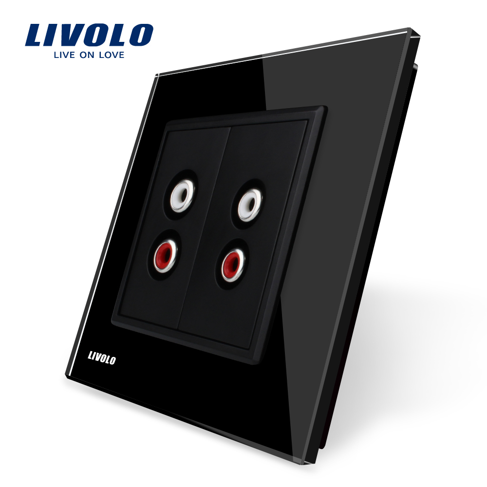Priză Dublă Audio Livolo cu Ramă Sticlă - imagine 6