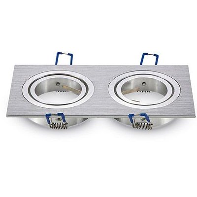 Corp Spot 2xGU10 Patrat Aluminiu V-TAC
