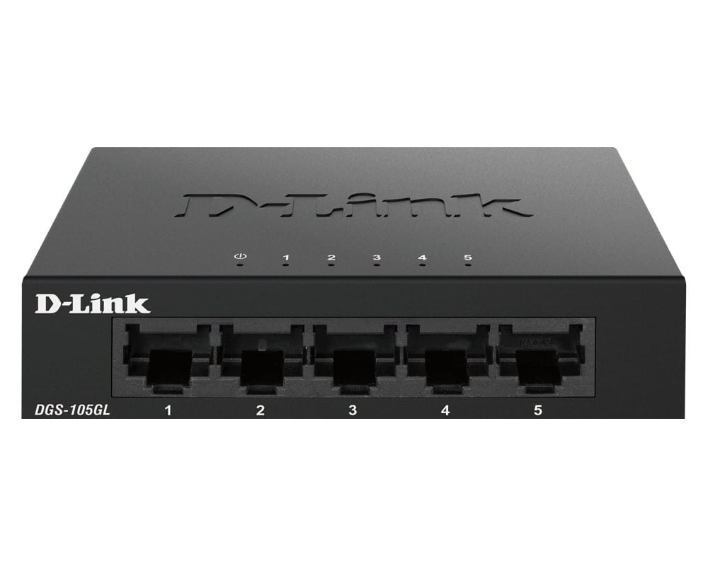 Switch D-Link DGS-105GL, 5 Porturi Gigabit, Metalic