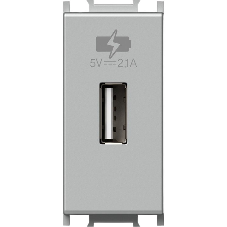 Modul Încărcător USB TEM 5V 2,1A Argintiu