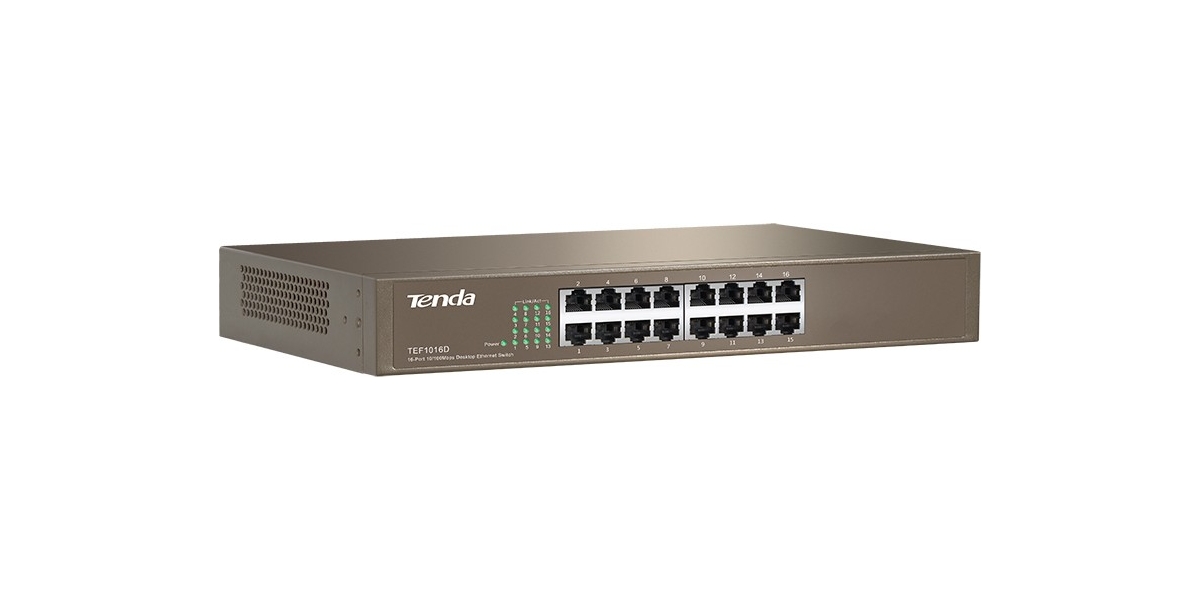 Switch Tenda TEF1016D 16 Porturi 10/100Mbps Rețea Stabilă - imagine 2