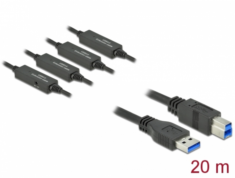 Cablu USB 3.2 Activ 20m Delock, 5 Gbps