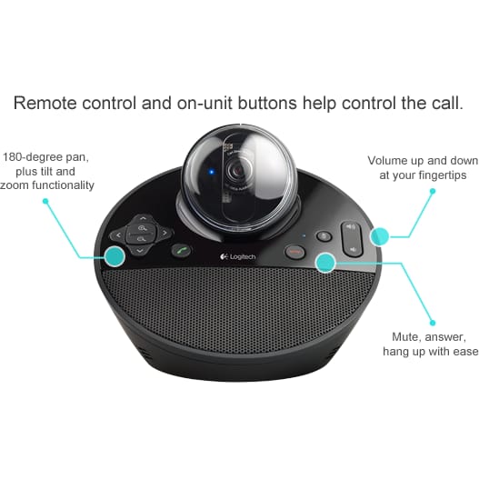 Webcam Logitech BCC950 Full HD 1080p Conferințe Video - imagine 9