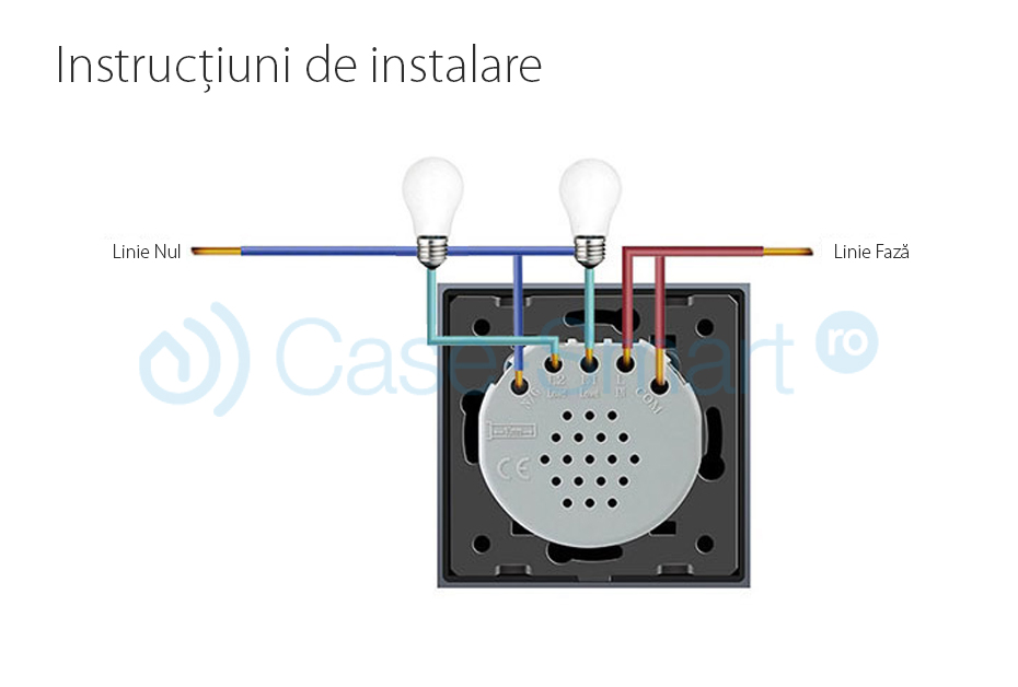 Modul Touch Dublu LIVOLO cu Revenire - imagine 2