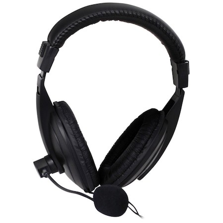 Căști Spacer SPK-222 cu Microfon, Stereo, Jack 3.5 mm - Negru