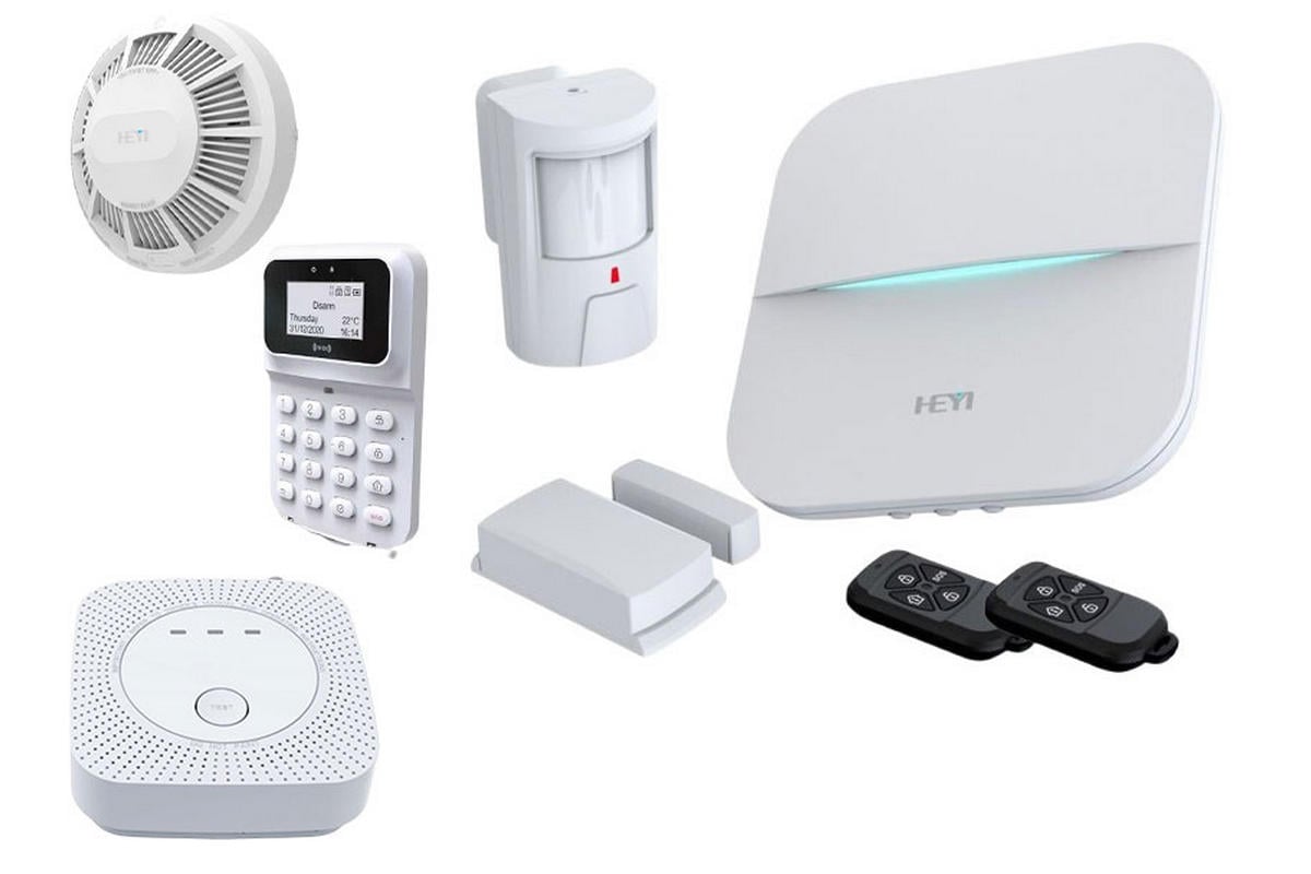 Kit Alarma Wireless Heyi cu Detectie Gaz/Fum