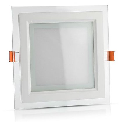 Panou LED 12W V-TAC Rama Sticla Alb
