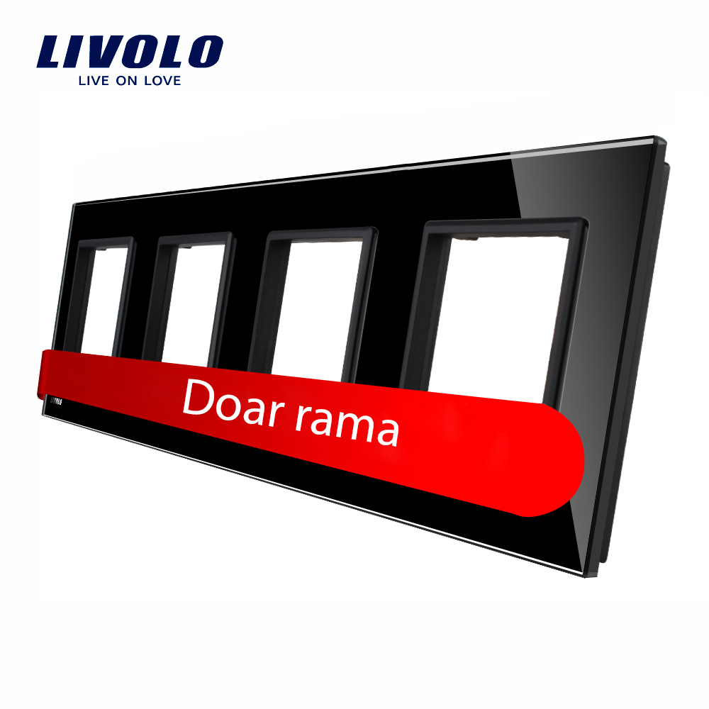Rama Priză Cvadruplă Livolo, Sticlă Cristal - imagine 6