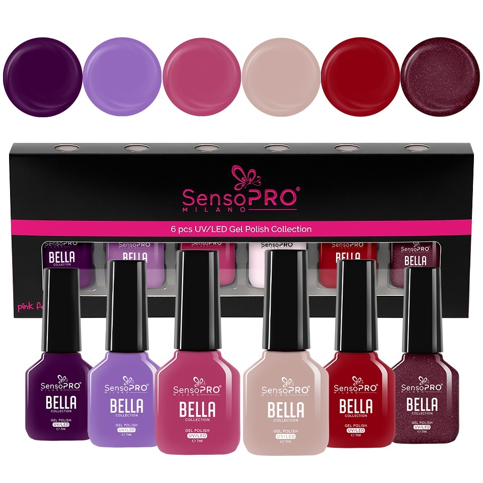 Set 6 Oje Semipermanente BELLA SensoPRO Milano