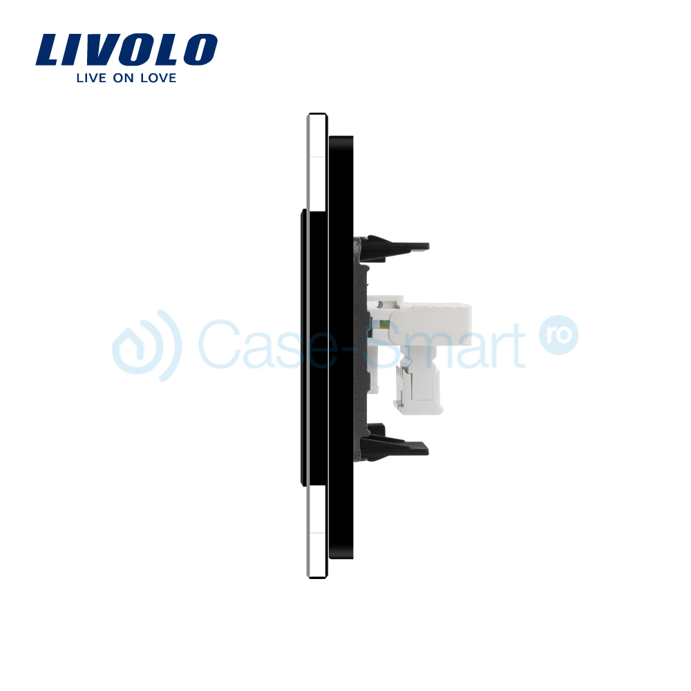 Priză Dublă Media Livolo cu Ramă Sticlă - imagine 7